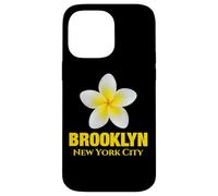 Carcasa para iPhone 14 Pro MAX Brooklyn New York City Tropical Yellow Frangipani Flower