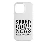 Carcasa para iPhone 14 Pro MAX Buenas Noticias Jesus Loves You Inspiring Christian Back Print