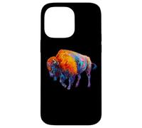 Carcasa para iPhone 14 Pro MAX Buffalo Bison American Western Colorful Wild Life Gift
