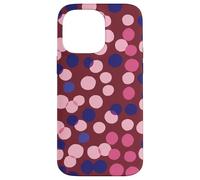 Carcasa para iPhone 14 Pro MAX Burgundy and Pink Polka Dot Fun Pattern