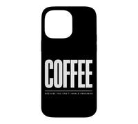 Carcasa para iPhone 14 Pro MAX Café Porque no Puedes inhalar panqueques Broma Divertida