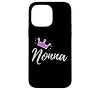Carcasa para iPhone 14 Pro MAX Caligrafía Italiana Nonna Abuela Abuela Rosa Corona
