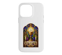 Carcasa para iPhone 14 Pro MAX Cáliz Y Eucaristía Gótico Católico Mosaico Arte Arte