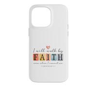 Carcasa para iPhone 14 Pro MAX Caminaré por Faith Christian Bible Verse Design