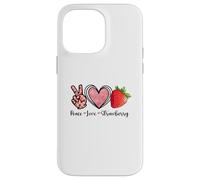 Carcasa para iPhone 14 Pro MAX Camisas Peace Love Strawberry Farmer Strawberries Lover Fruit