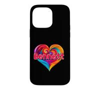 Carcasa para iPhone 14 Pro MAX Camiseta Colorida con Nombre I Heart Love Bennett First Named