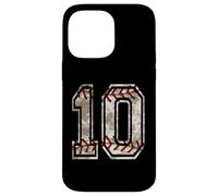 Carcasa para iPhone 14 Pro MAX Camiseta de béisbol número 10 Vintage desgastada
