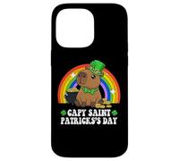 Carcasa para iPhone 14 Pro MAX Capy Saint Patricks Day St Paddy's Green Shamrock Capybara