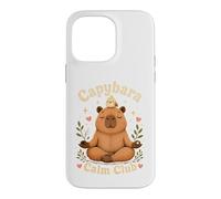 Carcasa para iPhone 14 Pro MAX Capybara Calm Club Lindo Meditando Animal Zen