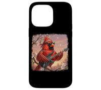 Carcasa para iPhone 14 Pro MAX Cardenal Norteño Guitarra Aves Biólogo Ornitólogo Pájaro