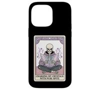 Carcasa para iPhone 14 Pro MAX Cargando mis Cristales con la Carta del Tarot Esqueleto de rencor Puro