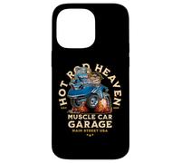 Carcasa para iPhone 14 Pro MAX Caricatura de Coche clásico de Hotrod Heaven Muscle Car Garage de EE. UU.