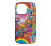 Carcasa para iPhone 14 Pro MAX Castillo Rainbow Fairytale Magical Princess Design