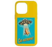 Carcasa para iPhone 14 Pro MAX Cat-astrophe! - Póster de la película Vintage Retro de platillo Volador OVNI