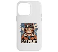 Carcasa para iPhone 14 Pro MAX Cat Pilot Aviator Estilo Vintage