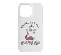 Carcasa para iPhone 14 Pro MAX Caticorns Fly When They Sale The Closet Cat Unicorn Fun