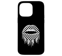 Carcasa para iPhone 14 Pro MAX Checkered Black White Lip Cute Checkerboard
