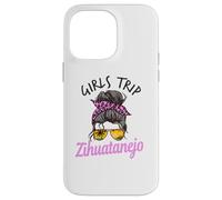 Carcasa para iPhone 14 Pro MAX Chicas a Juego Viaje Zihuatanejo México moño desordenado