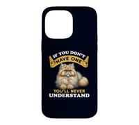 Carcasa para iPhone 14 Pro MAX Chinchilla Gato Persa Mamá/Papá Divertido Gato Dueño Humor