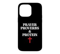 Carcasa para iPhone 14 Pro MAX Christian Prayer Proverbs Protein Shakes Jesus Weights Faith