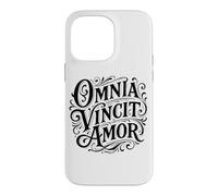 Carcasa para iPhone 14 Pro MAX Cita de Omnia Vincit Amor Latin Love Conquers All