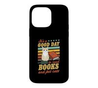 Carcasa para iPhone 14 Pro MAX Cita literaria It's A Good Day To Read Books and Pet Cats