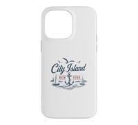 Carcasa para iPhone 14 Pro MAX City Island Bronx New York Nautical Anchor Vintage Velero