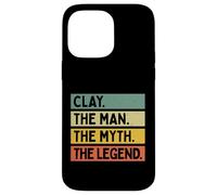 Carcasa para iPhone 14 Pro MAX Clay The Man The Myth The Legend - Cita Personalizada Divertida