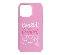 Carcasa para iPhone 14 Pro MAX Coastal Cowgirl Summer Bachelorette Cowboy Hat Beach Blue