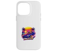 Carcasa para iPhone 14 Pro MAX Coastal Fox Night Drive Retro Atardecer