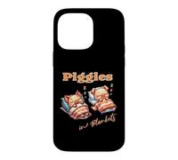 Carcasa para iPhone 14 Pro MAX Cochinitos En Su Manta Cerditos Durmiendo Tocino