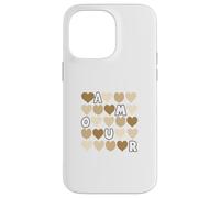 Carcasa para iPhone 14 Pro MAX Color Bronceado deletrea el Amor Tan Graphic