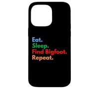 Carcasa para iPhone 14 Pro MAX Come Sleep Encuentra Bigfoot Repeat para Cazadores y Amantes de pies Grandes
