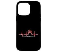 Carcasa para iPhone 14 Pro MAX Comer Dormir Correr Repite Pista Barreras Atletismo Corredor