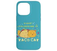 Carcasa para iPhone 14 Pro MAX Comida Mexicana Foodie Cita Divertida Hoy Palíndromo Es Taco Cat
