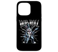 Carcasa para iPhone 14 Pro MAX Conejo de Guitarra eléctrica Hop and Roll Heavy Metal Easter Bunny