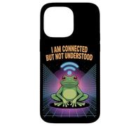 Carcasa para iPhone 14 Pro MAX Connected But Not Understood - Absurd Frog WiFi Vaporwave