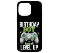 Carcasa para iPhone 14 Pro MAX Controlador de cumpleaños Gamer Level Up Party para niños y jóvenes