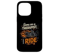 Carcasa para iPhone 14 Pro MAX Cool Algunos Ven a un Terapeuta, yo Ride Biker Therapy Motociclista