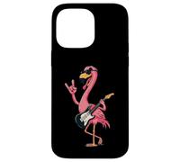 Carcasa para iPhone 14 Pro MAX Cool Flamingo Guitarrista Retro Rock Music Design