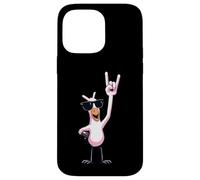 Carcasa para iPhone 14 Pro MAX Cool Flamingo Rock Hand Sign Gafas De Sol Gráfico Y Rollo