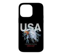 Carcasa para iPhone 14 Pro MAX Cool USA Eagle with Wild Quotes Illustration Graphic Designs
