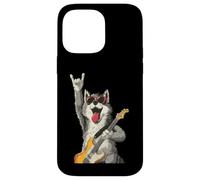 Carcasa para iPhone 14 Pro MAX Cool Wolf Rocker Funny Dog Music Lover Gráfico Juguetón Sharp