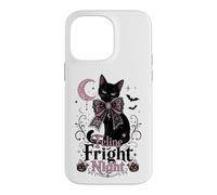 Carcasa para iPhone 14 Pro MAX Coqueta de Gato Negro Feline Fright Night para Halloween