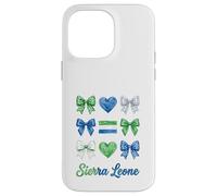 Carcasa para iPhone 14 Pro MAX Coquette Sierra Leona Bandera Sierra Leona Niñas