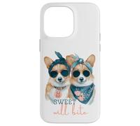 Carcasa para iPhone 14 Pro MAX Corgi Dogs Sweet Will Bite Savage, descarado y Lindo Humor