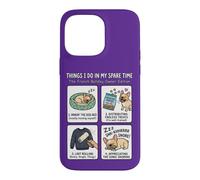 Carcasa para iPhone 14 Pro MAX Cosas Que Hago en mi Tiempo Libre Bulldog francés Meme Perro Mamá