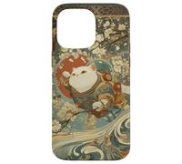 Carcasa para iPhone 14 Pro MAX Cosmic Cat Ukiyo E Espacio Japonés Neko