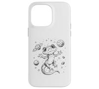 Carcasa para iPhone 14 Pro MAX Cosmic Lizard Explorer Planetas Estrellas Universo Diseño