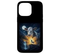 Carcasa para iPhone 14 Pro MAX Cow Howling to The Moon Vintage Funny Cow